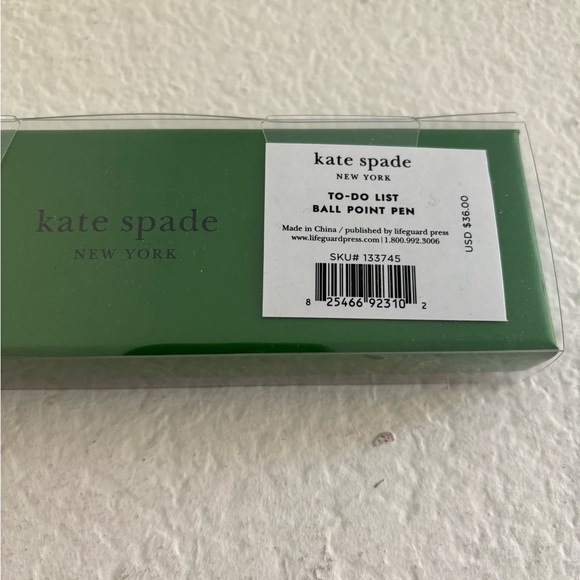 ♠️ kate spade ♠️ To-Do list Ball point pen Black White polka dot NIB - Picture 10 of 10
